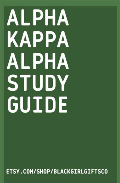 alpha kappa alpha quizlet|kappa alpha study guide.